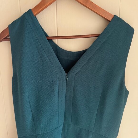 NWT Madewell Women's Sheath Green Fit Flare Textured Sleeveless Dress - Size 10 - Picture 4 of 8